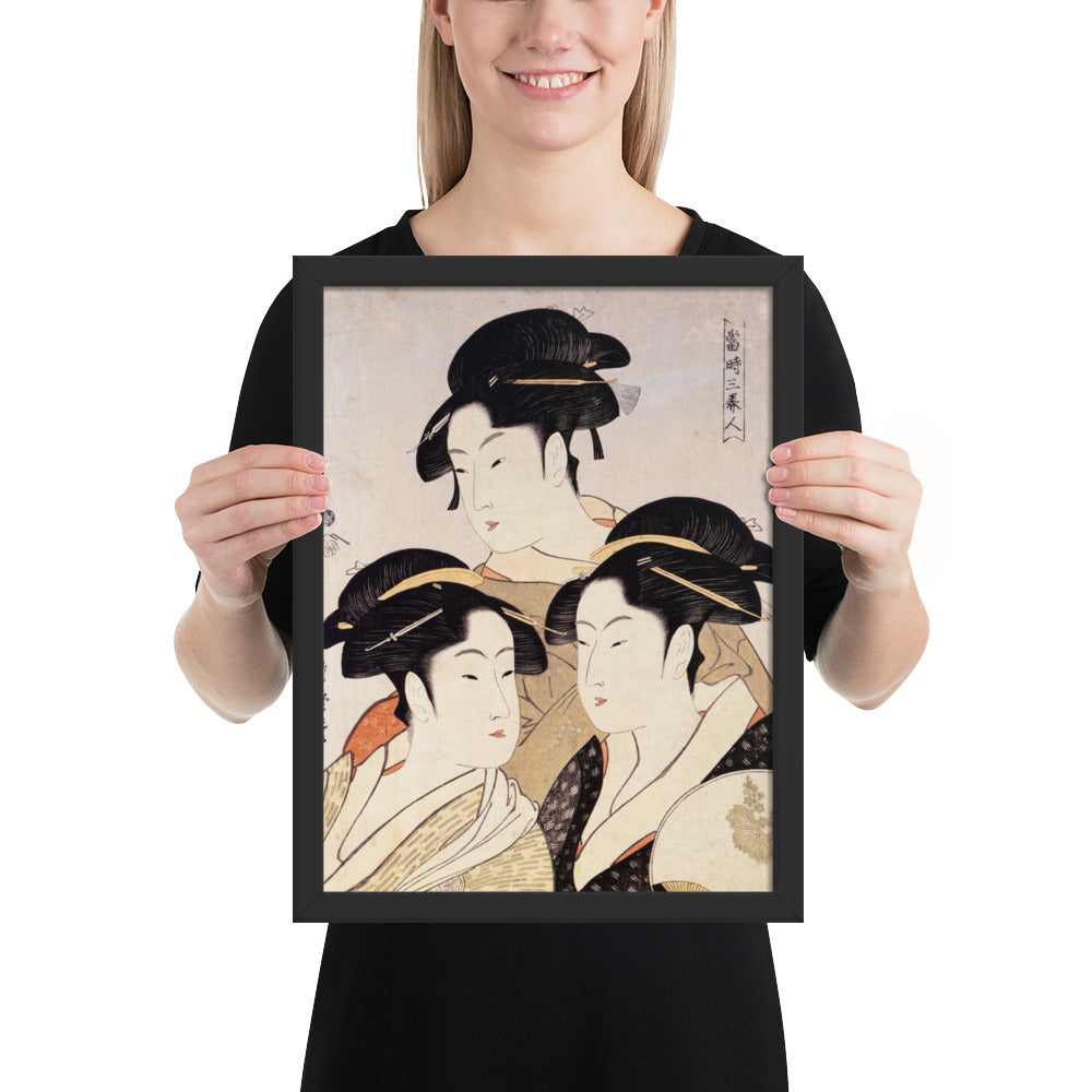 Three Beauties of the Present Day by Kitagawa Utamaro