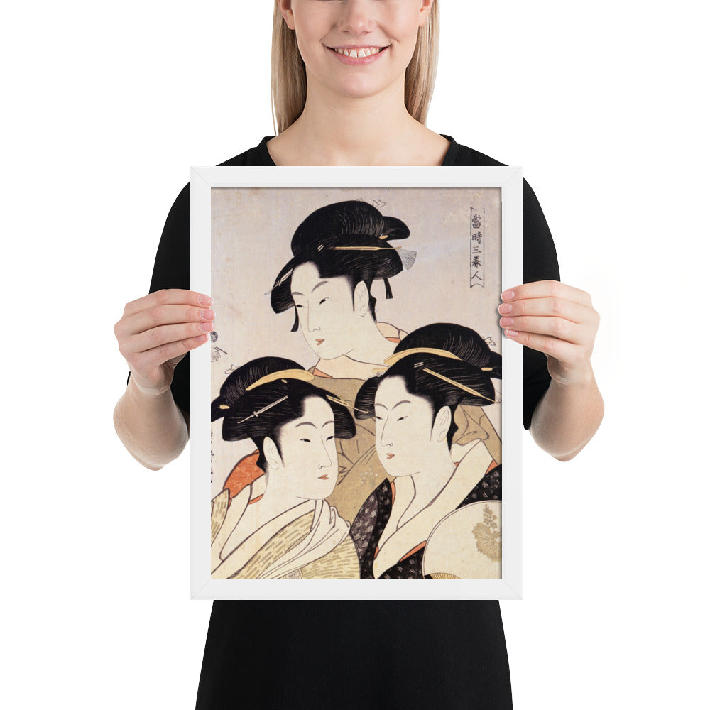 Three Beauties of the Present Day by Kitagawa Utamaro