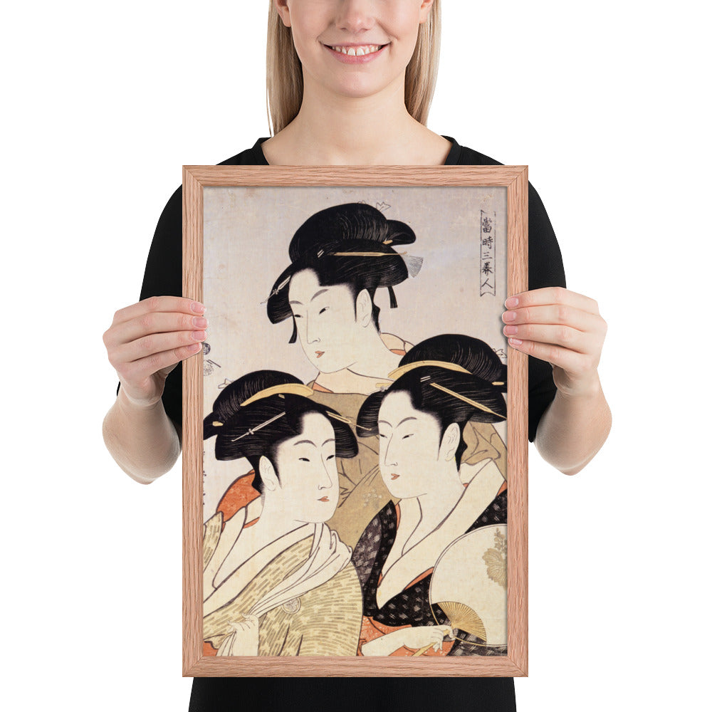 Three Beauties of the Present Day by Kitagawa Utamaro