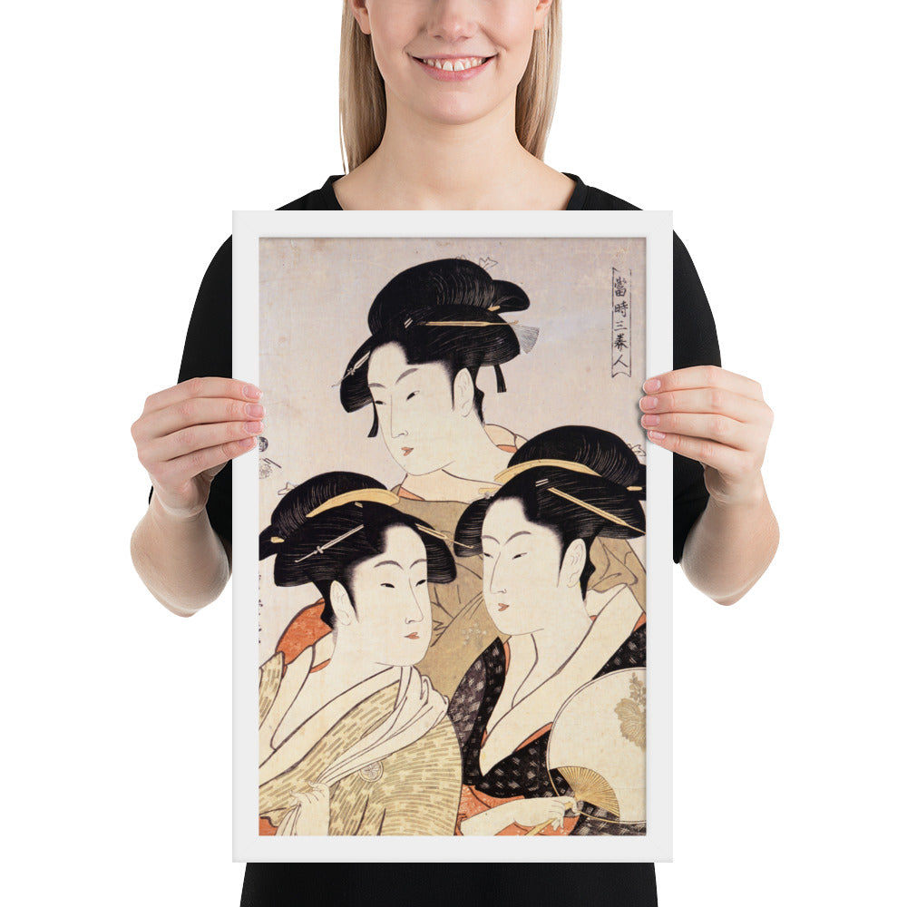 Three Beauties of the Present Day by Kitagawa Utamaro