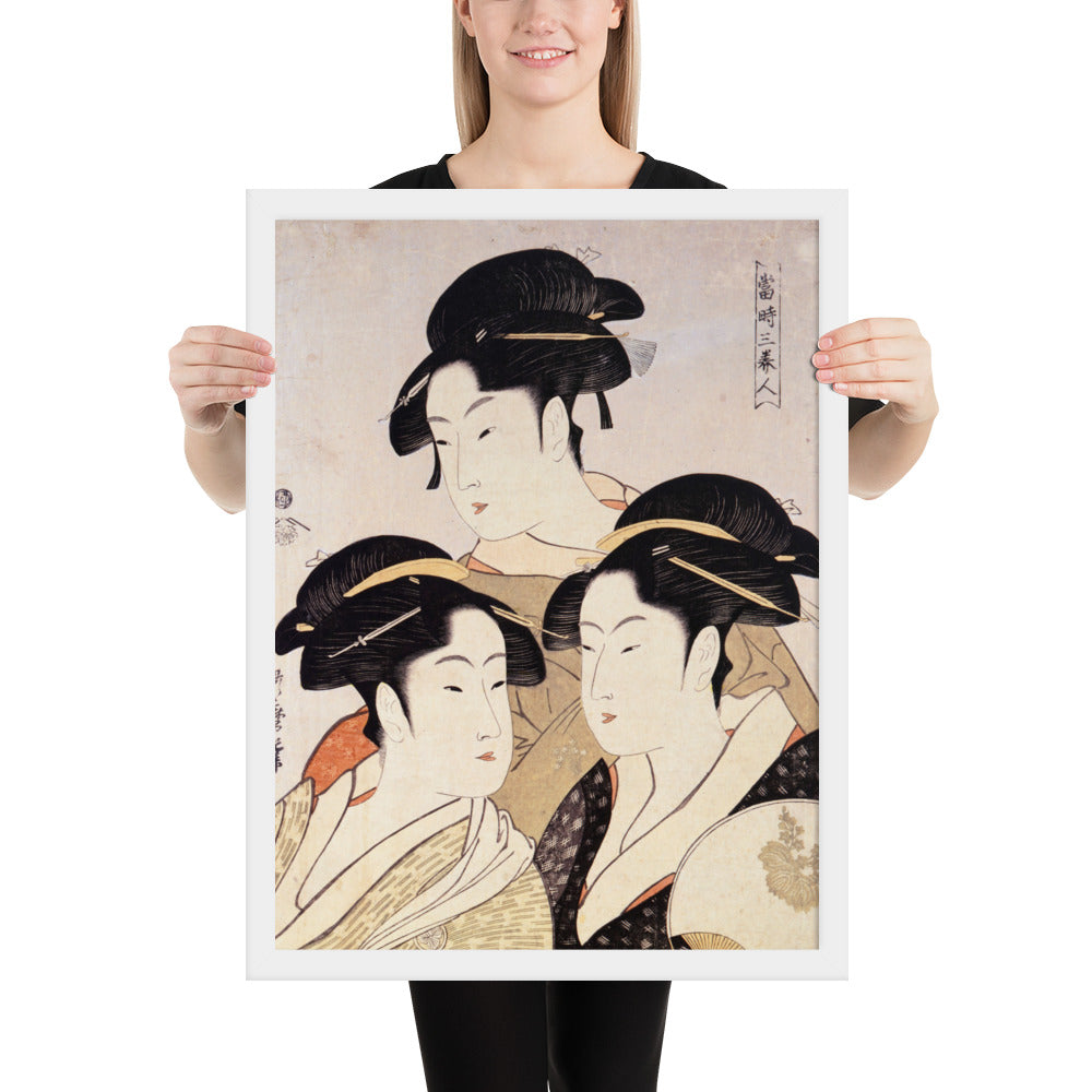 Three Beauties of the Present Day by Kitagawa Utamaro