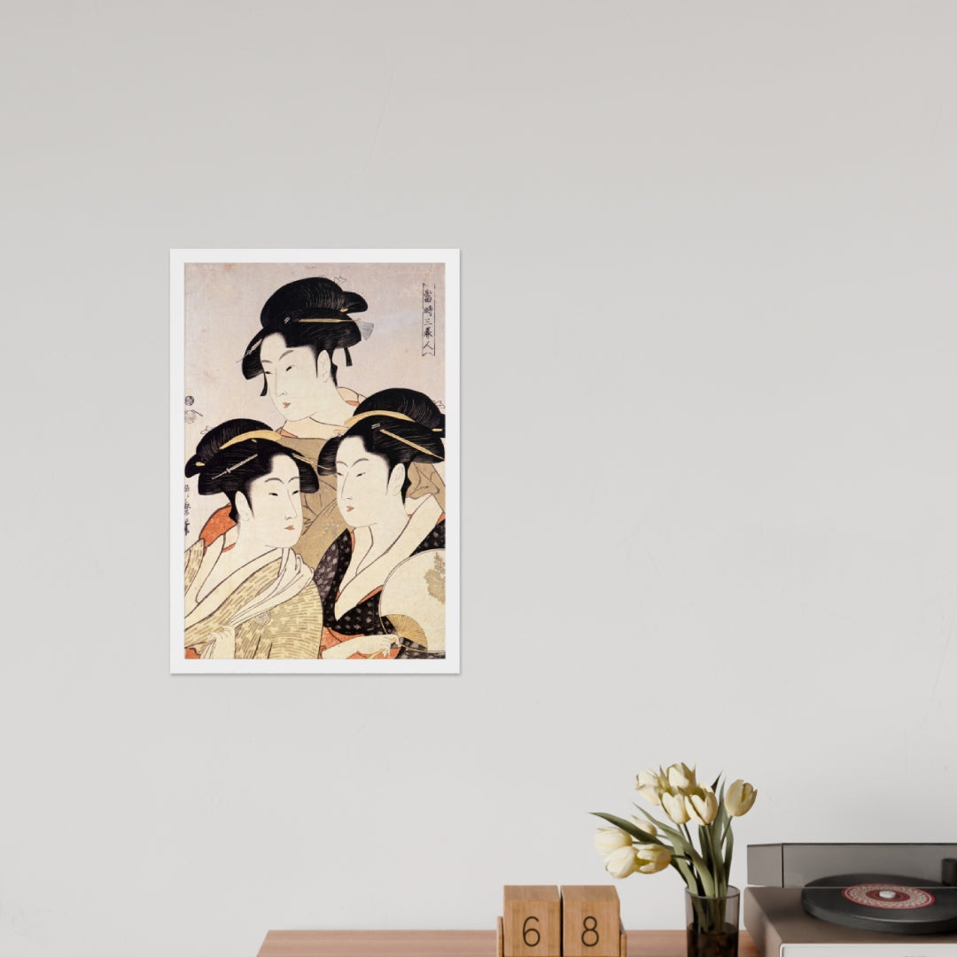 Three Beauties of the Present Day by Kitagawa Utamaro