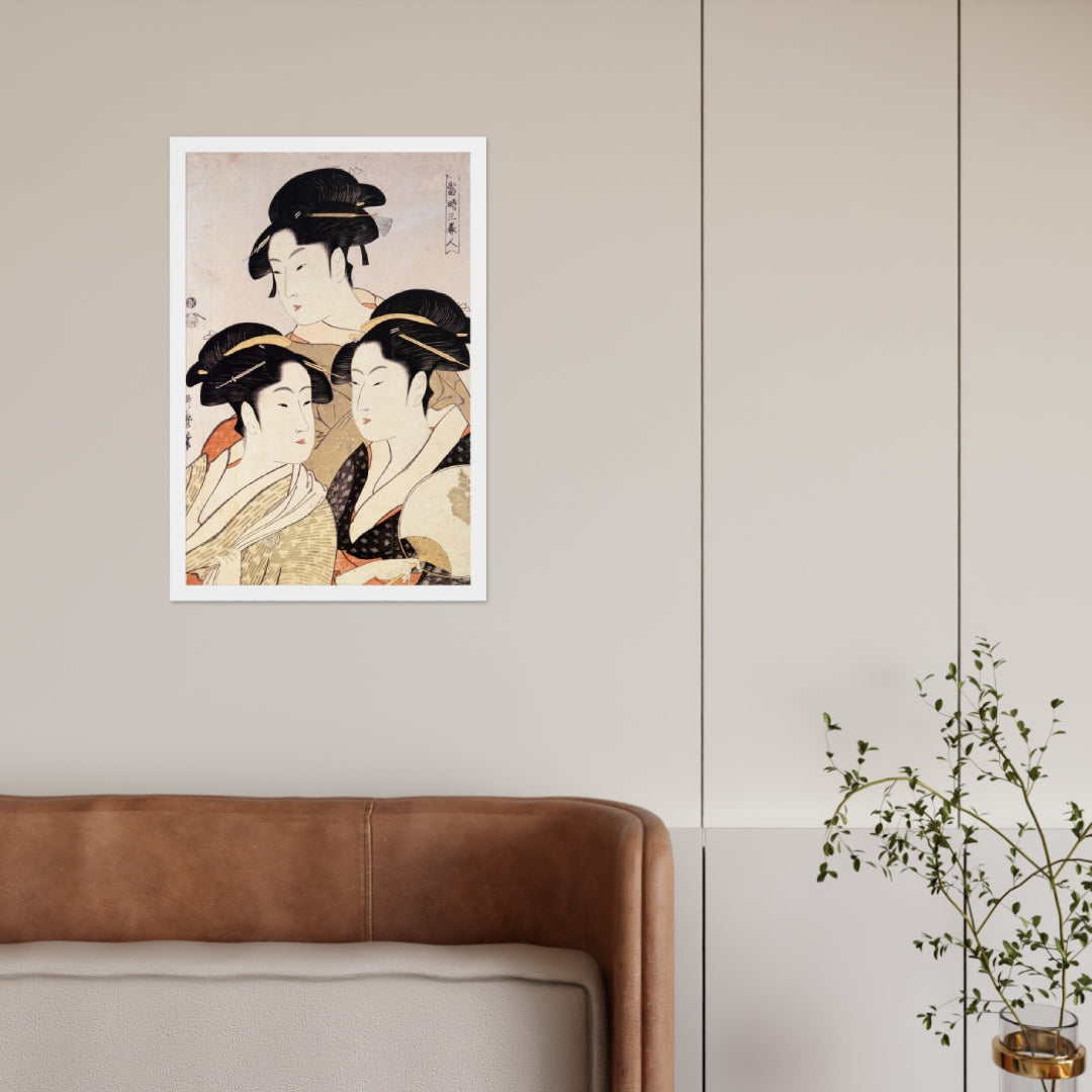 Three Beauties of the Present Day by Kitagawa Utamaro