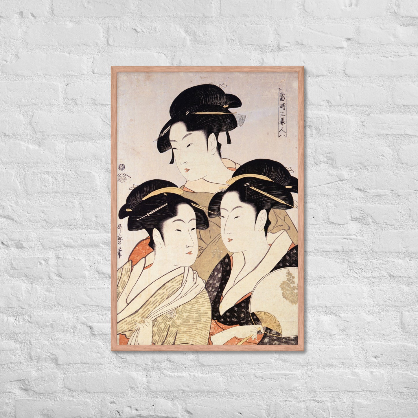 Three Beauties of the Present Day by Kitagawa Utamaro