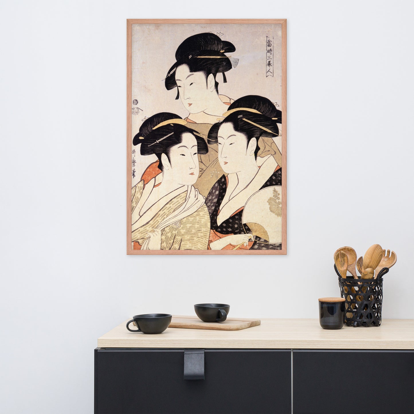 Three Beauties of the Present Day by Kitagawa Utamaro