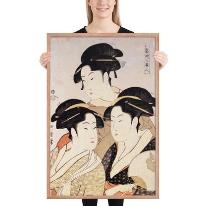 Three Beauties of the Present Day by Kitagawa Utamaro