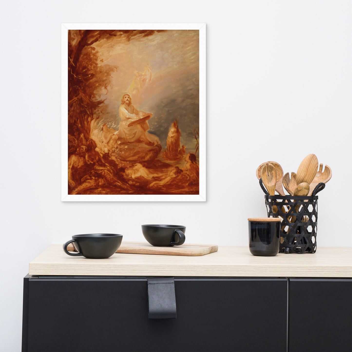 Vainamoinen playing the kantele by Robert Wilhem Ekman