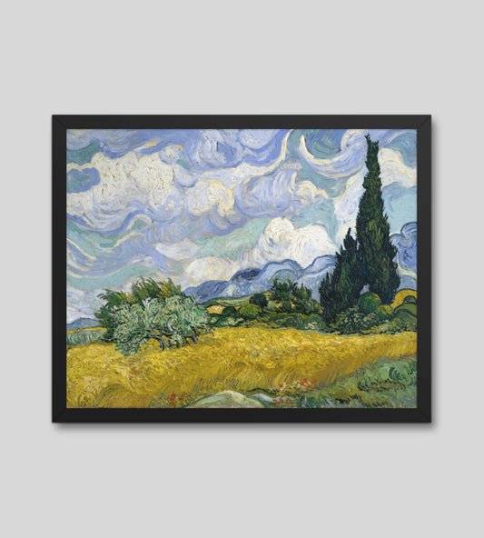 Wheat Fields with Cypresses by Vincent van Gogh