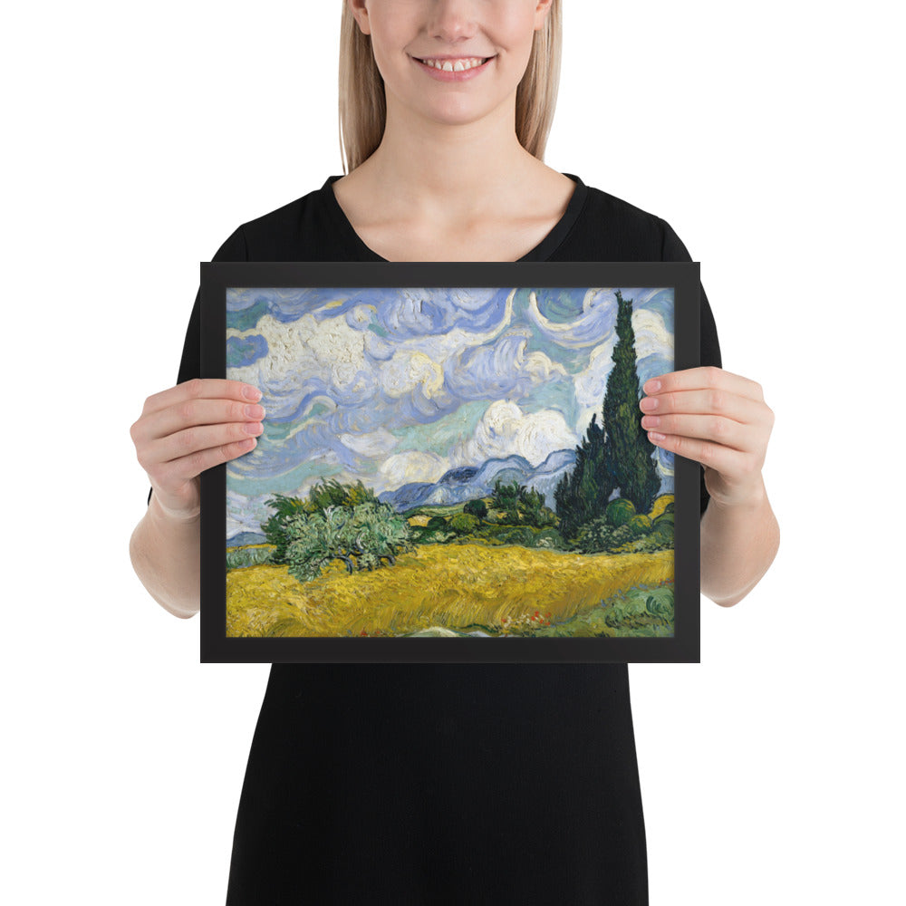 Wheat Fields with Cypresses by Vincent van Gogh