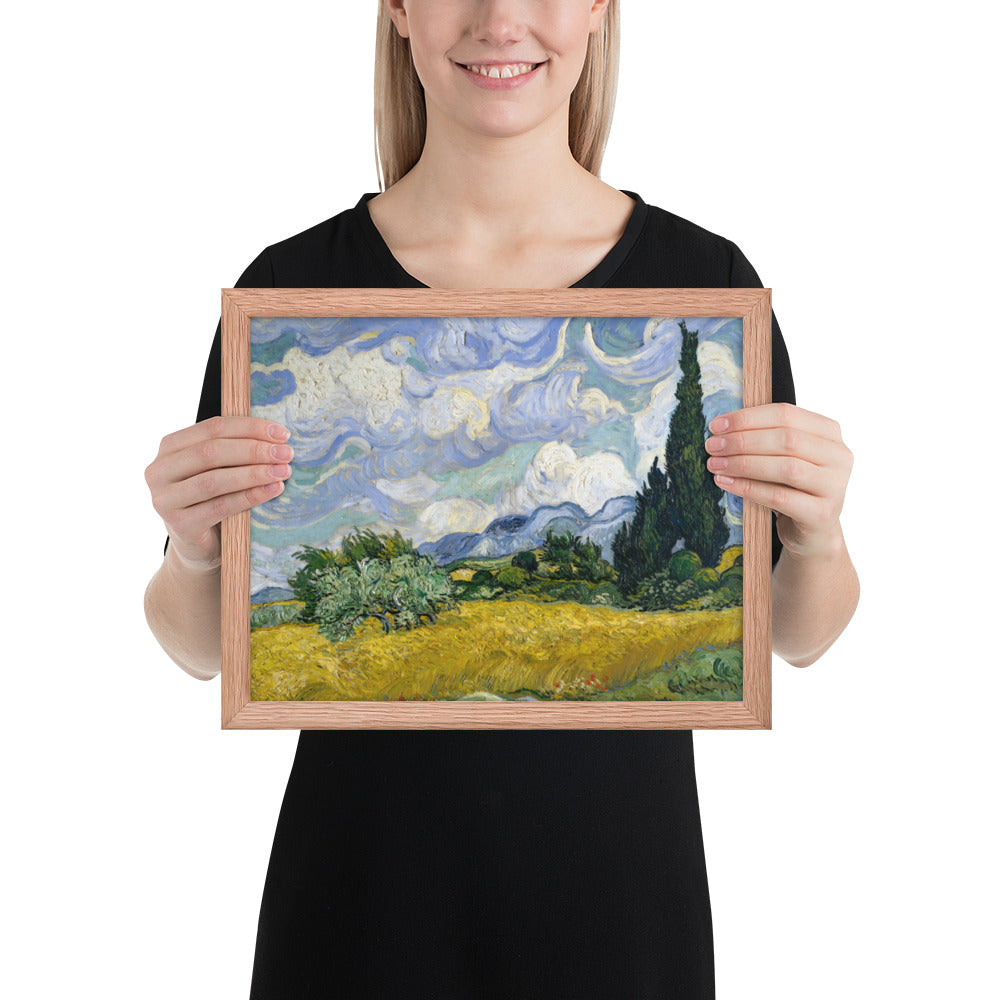 Wheat Fields with Cypresses by Vincent van Gogh