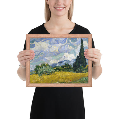 Wheat Fields with Cypresses by Vincent van Gogh