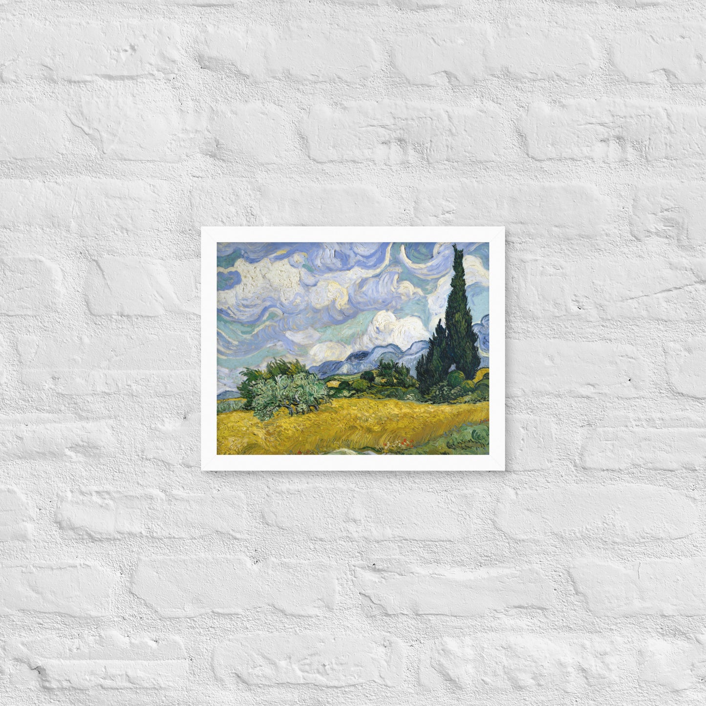 Wheat Fields with Cypresses by Vincent van Gogh