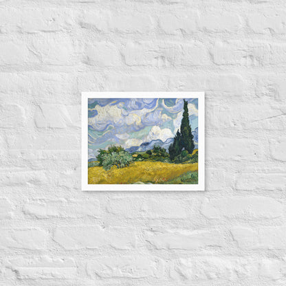 Wheat Fields with Cypresses by Vincent van Gogh