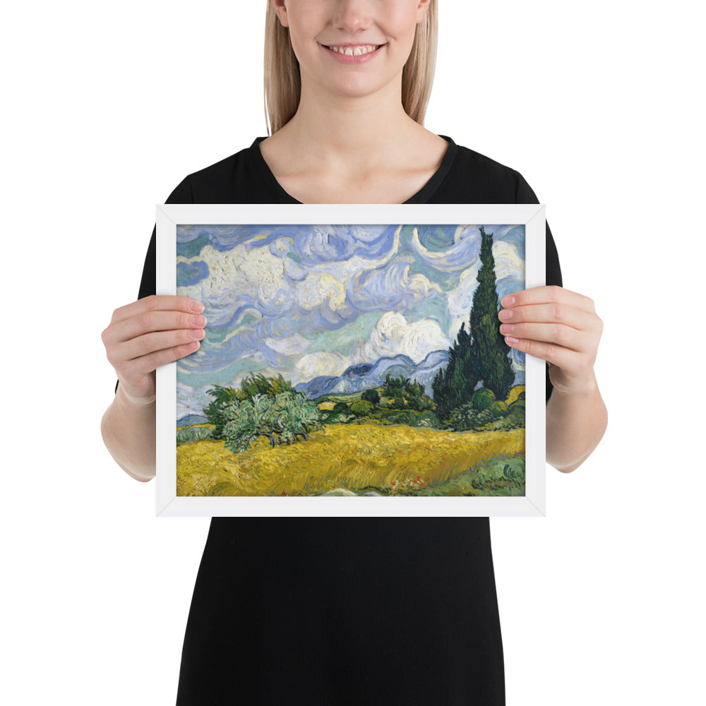 Wheat Fields with Cypresses by Vincent van Gogh