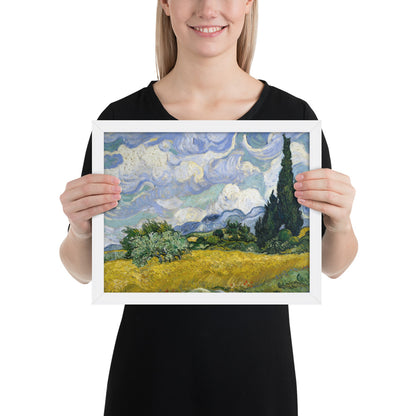 Wheat Fields with Cypresses by Vincent van Gogh