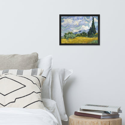 Wheat Fields with Cypresses by Vincent van Gogh