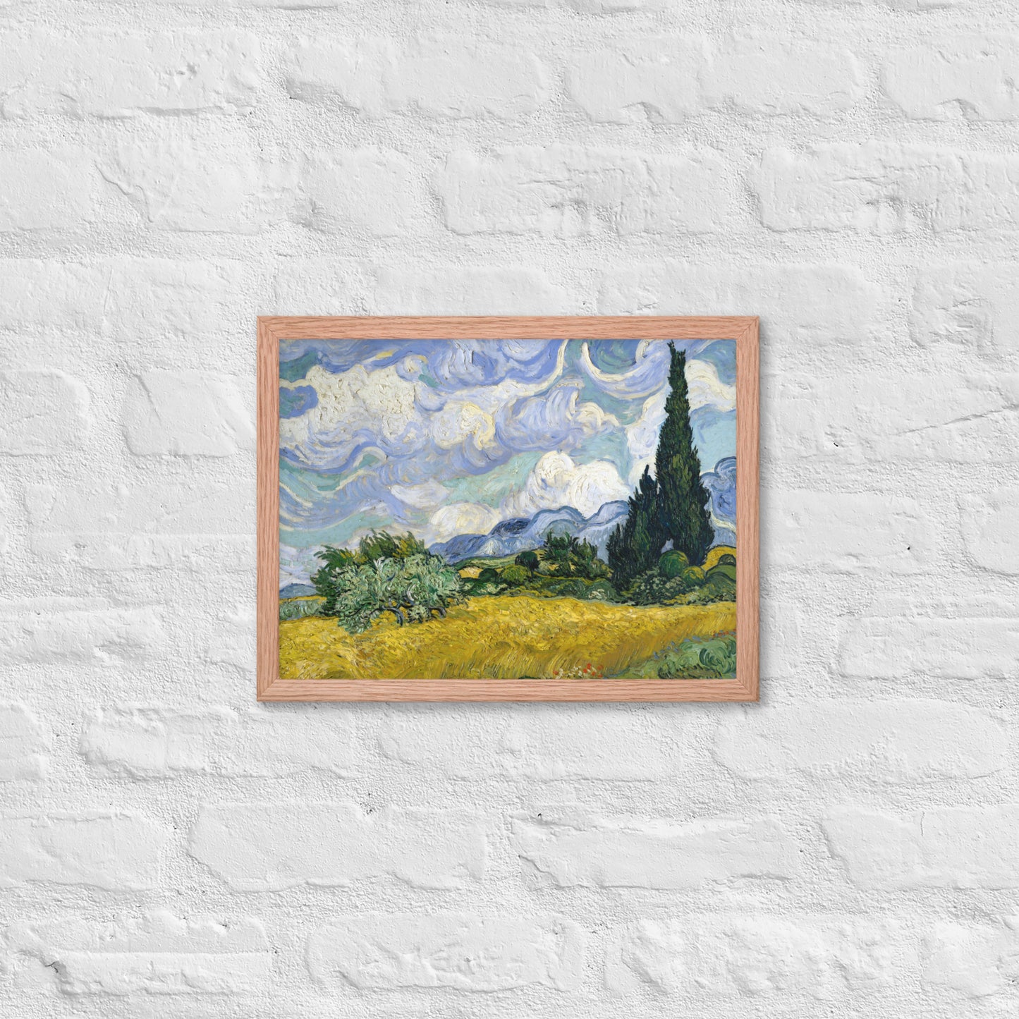 Wheat Fields with Cypresses by Vincent van Gogh
