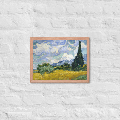 Wheat Fields with Cypresses by Vincent van Gogh