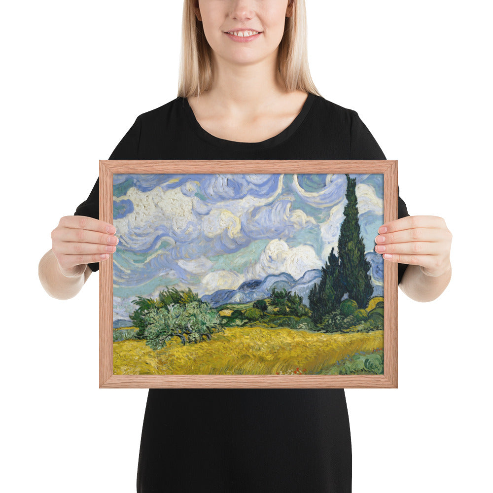 Wheat Fields with Cypresses by Vincent van Gogh