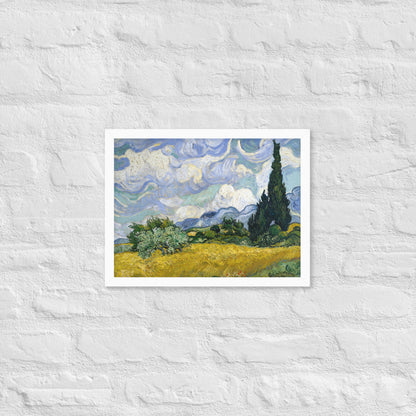 Wheat Fields with Cypresses by Vincent van Gogh