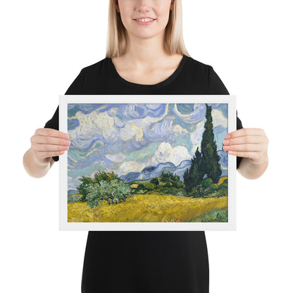 Wheat Fields with Cypresses by Vincent van Gogh