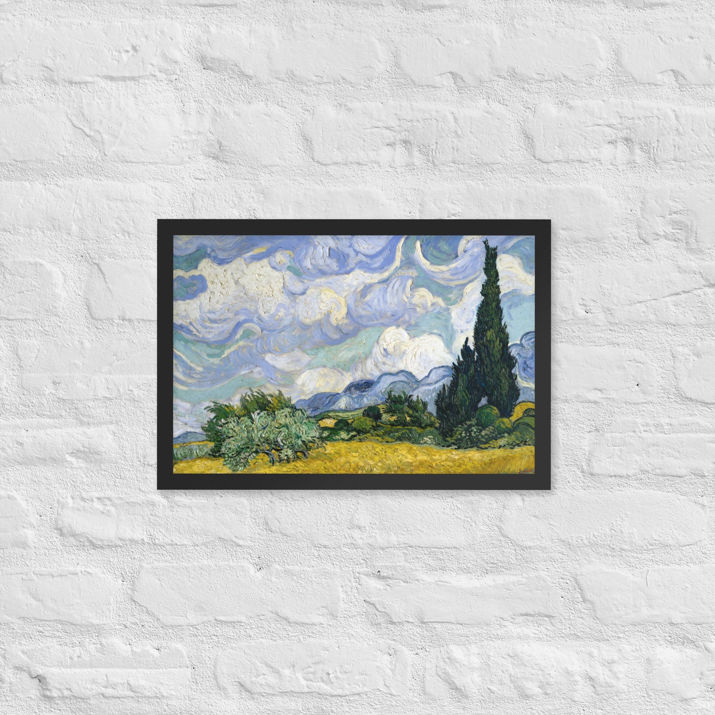 Wheat Fields with Cypresses by Vincent van Gogh