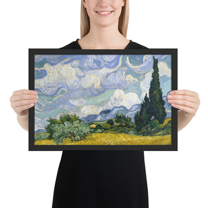 Wheat Fields with Cypresses by Vincent van Gogh