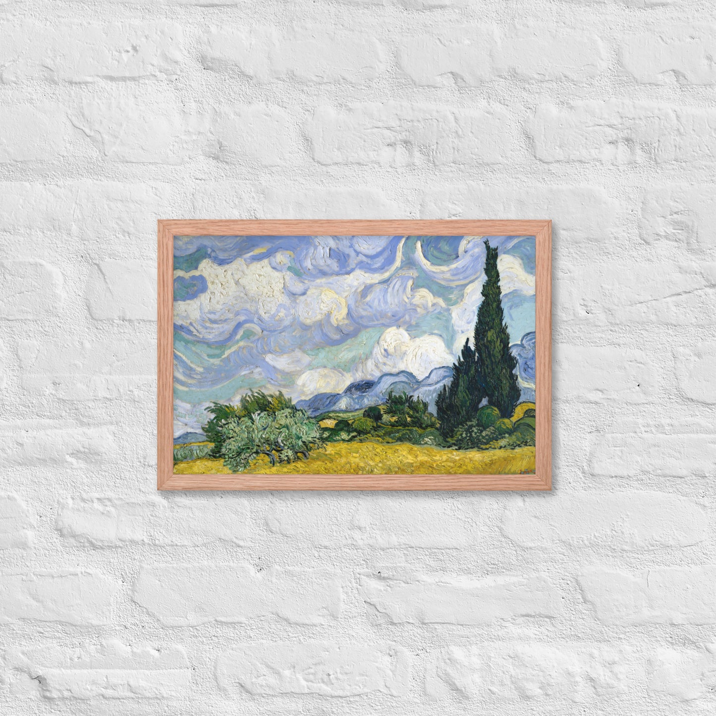 Wheat Fields with Cypresses by Vincent van Gogh
