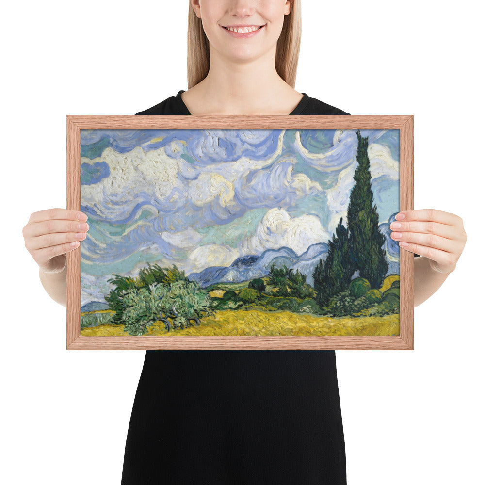 Wheat Fields with Cypresses by Vincent van Gogh