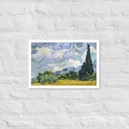 Wheat Fields with Cypresses by Vincent van Gogh