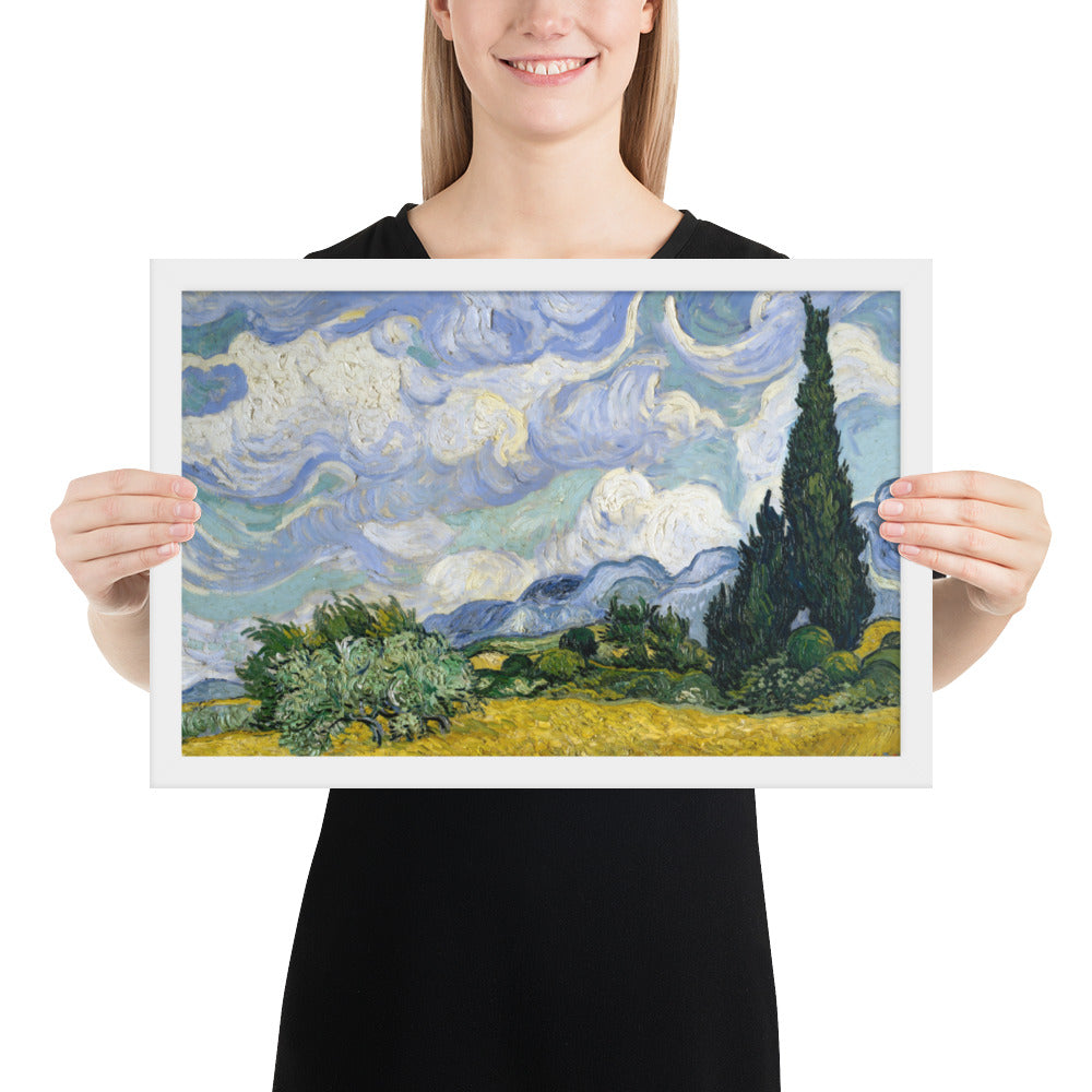 Wheat Fields with Cypresses by Vincent van Gogh