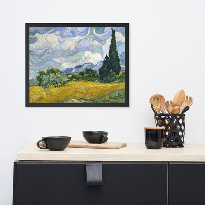 Wheat Fields with Cypresses by Vincent van Gogh