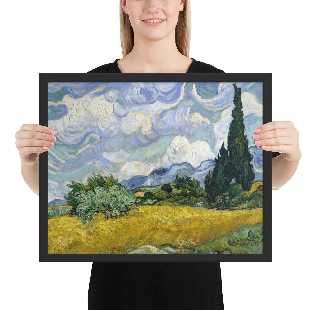 Wheat Fields with Cypresses by Vincent van Gogh