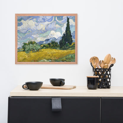 Wheat Fields with Cypresses by Vincent van Gogh