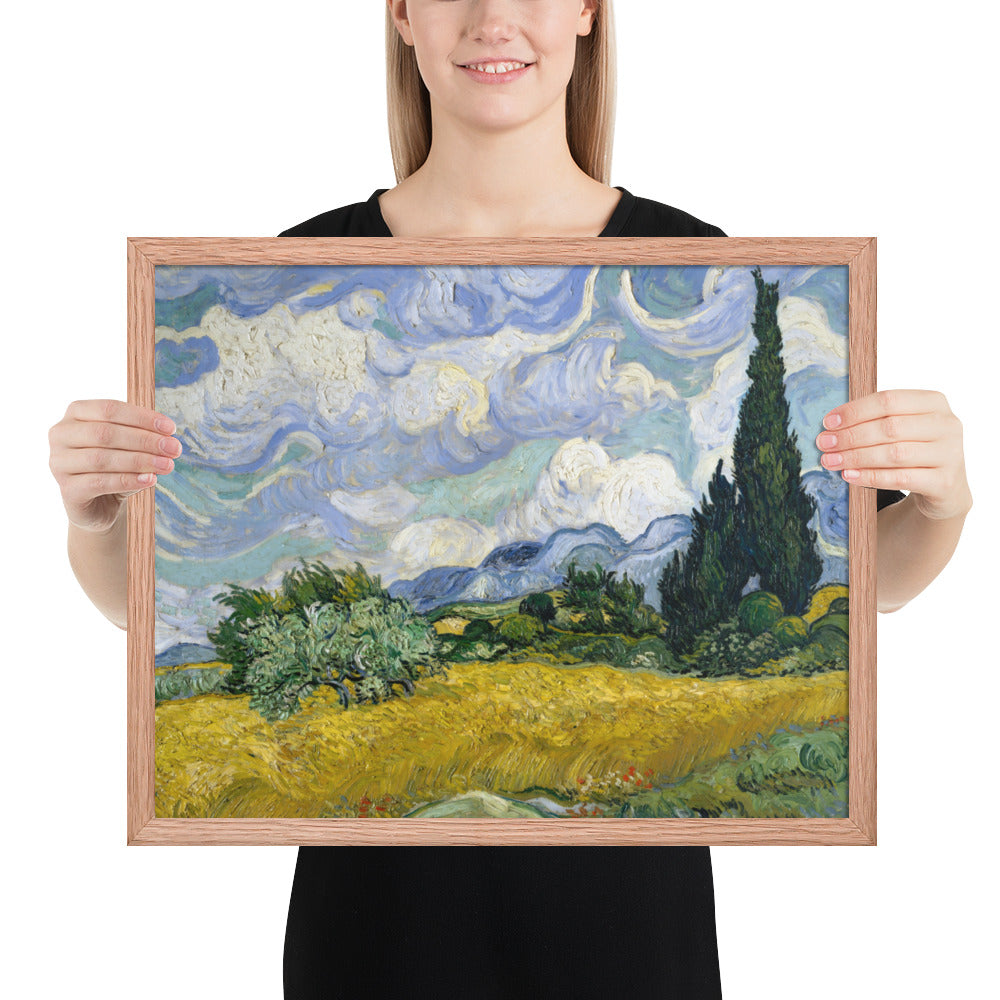 Wheat Fields with Cypresses by Vincent van Gogh