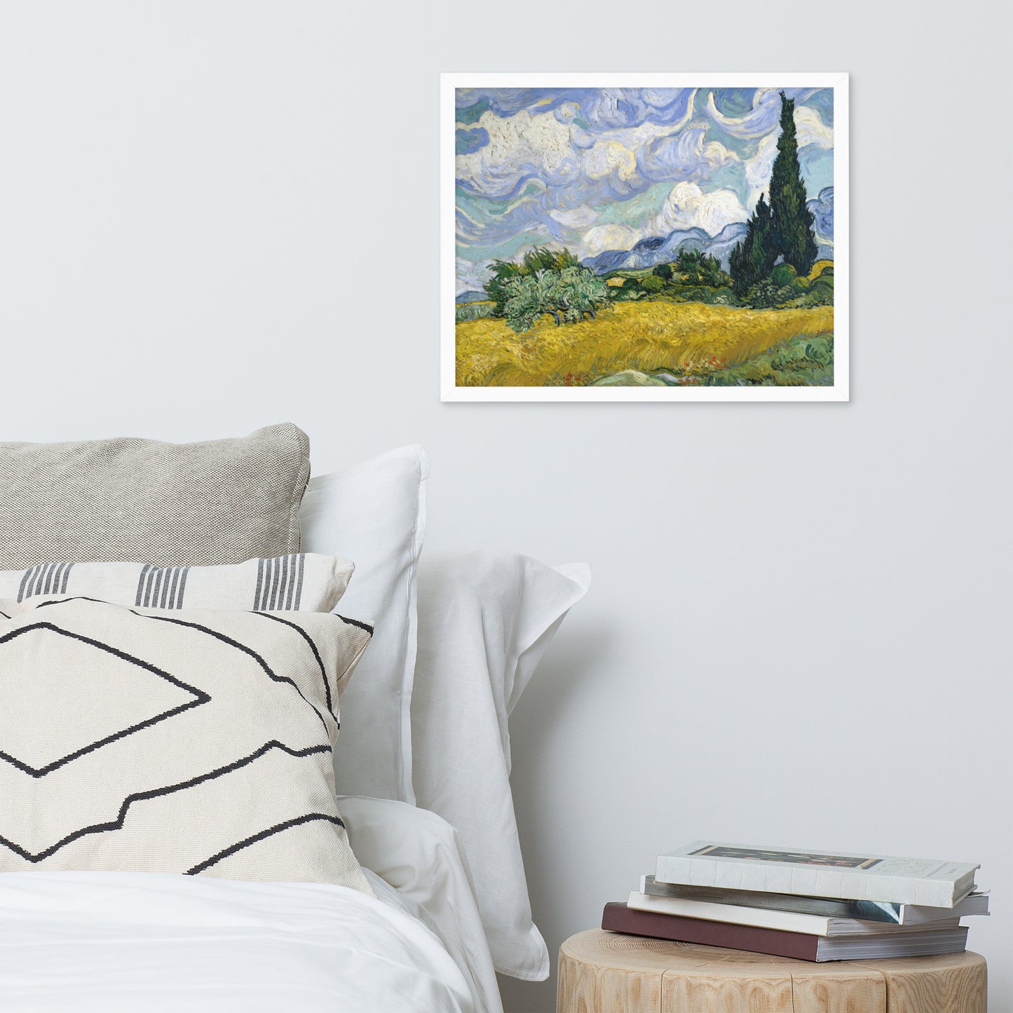 Wheat Fields with Cypresses by Vincent van Gogh