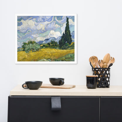 Wheat Fields with Cypresses by Vincent van Gogh
