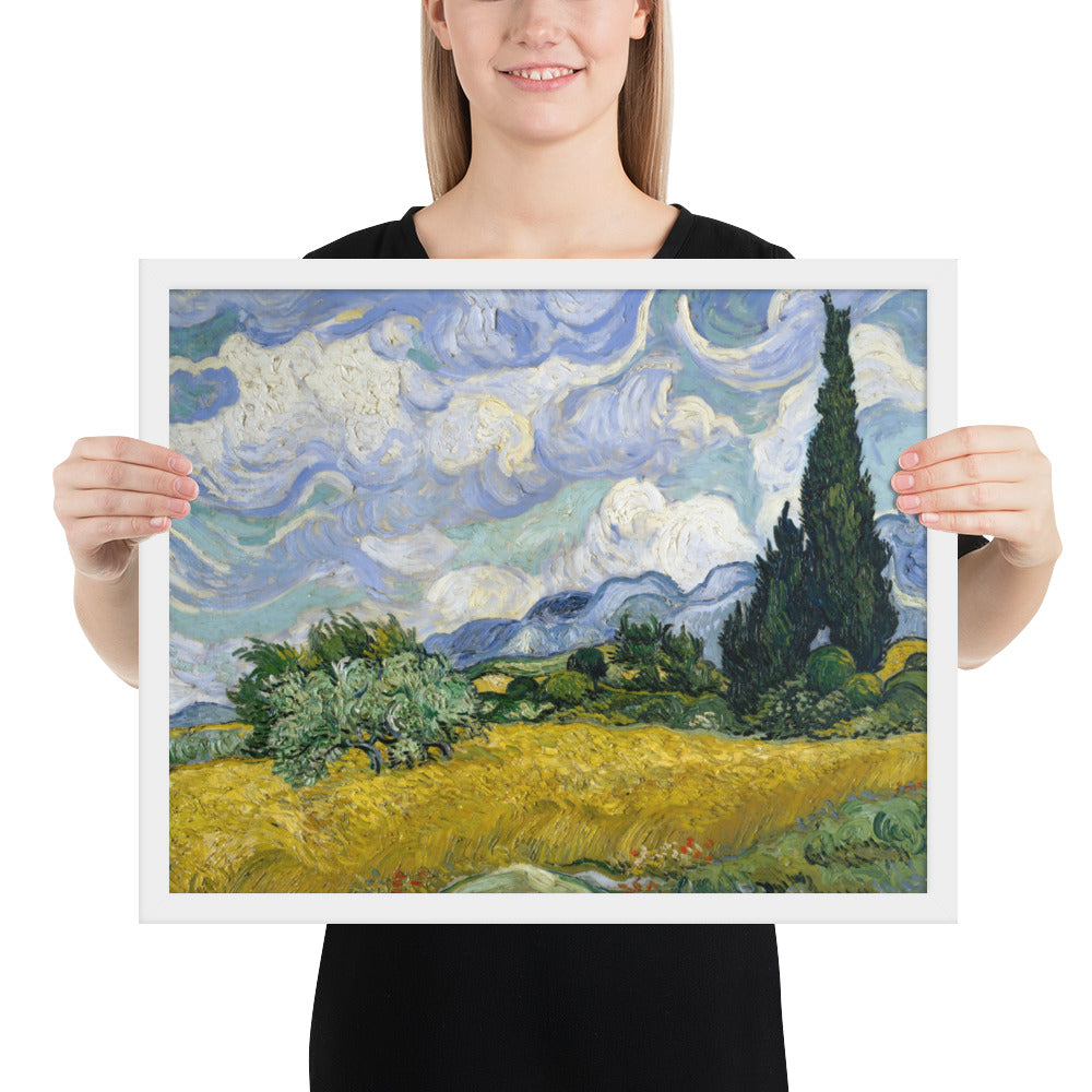Wheat Fields with Cypresses by Vincent van Gogh