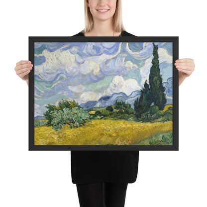 Wheat Fields with Cypresses by Vincent van Gogh