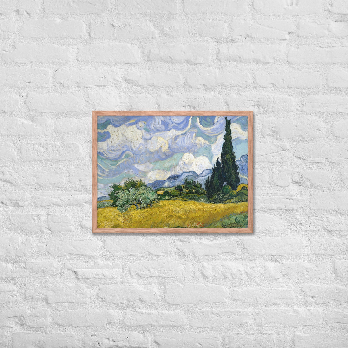Wheat Fields with Cypresses by Vincent van Gogh