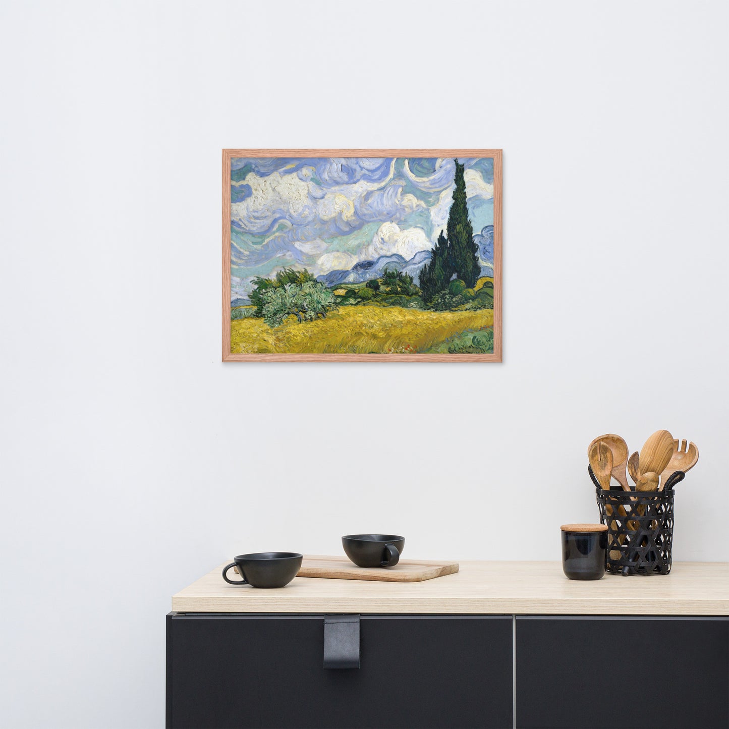 Wheat Fields with Cypresses by Vincent van Gogh