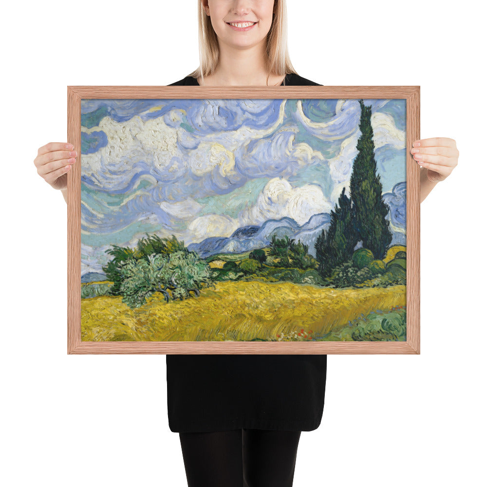 Wheat Fields with Cypresses by Vincent van Gogh