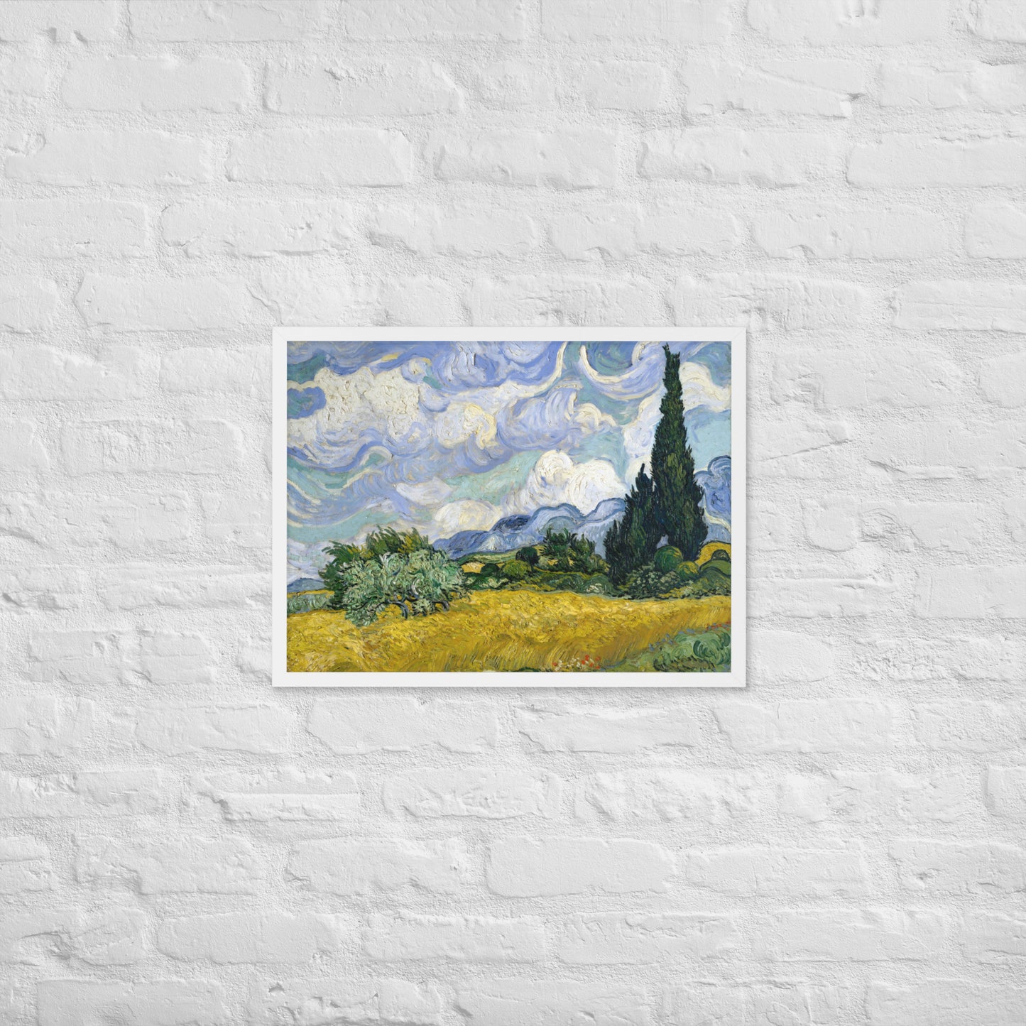 Wheat Fields with Cypresses by Vincent van Gogh