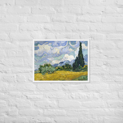 Wheat Fields with Cypresses by Vincent van Gogh