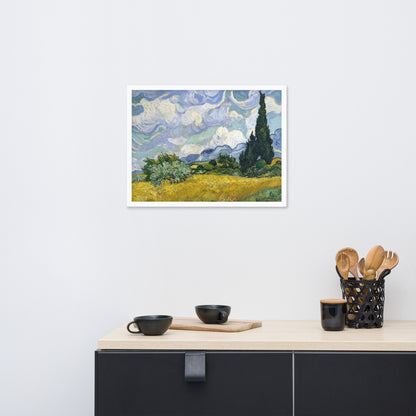 Wheat Fields with Cypresses by Vincent van Gogh