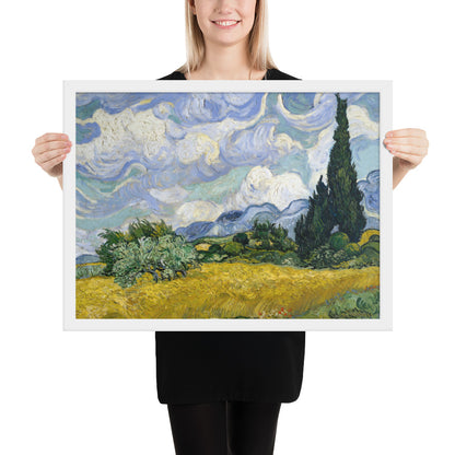 Wheat Fields with Cypresses by Vincent van Gogh