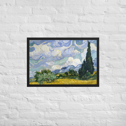 Wheat Fields with Cypresses by Vincent van Gogh