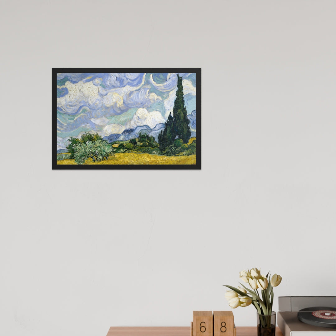 Wheat Fields with Cypresses by Vincent van Gogh