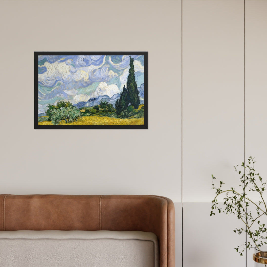 Wheat Fields with Cypresses by Vincent van Gogh