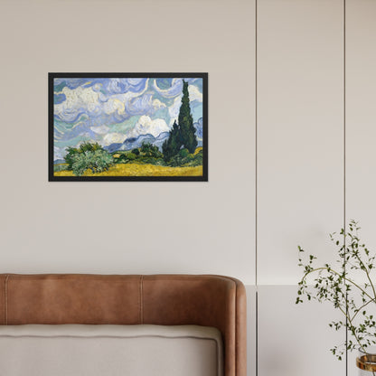 Wheat Fields with Cypresses by Vincent van Gogh